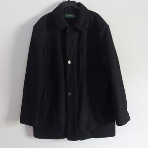 Lauren Ralph Lauren Men’s Wool Blend Quilted Lined Full Zip Button Coat Size L